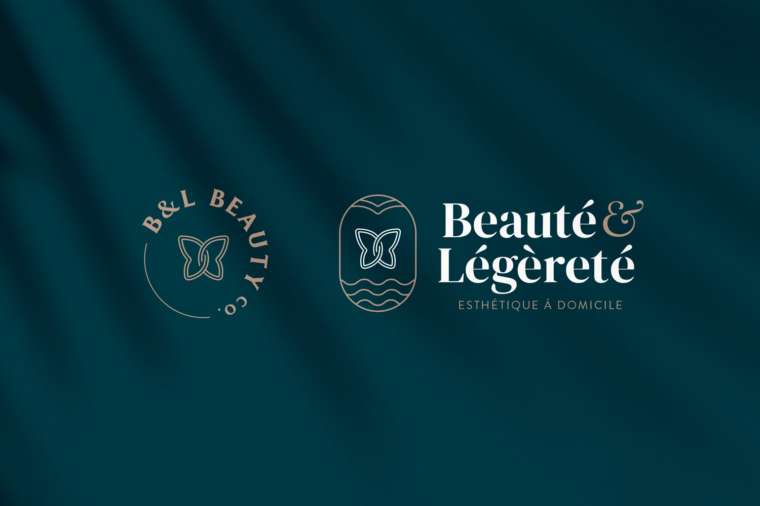 beaute et legerete beautician beauty center logo design and branding mockup