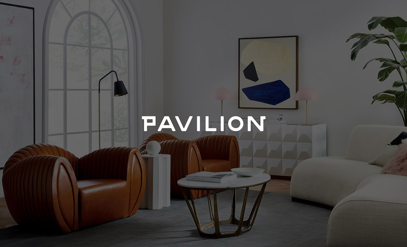 pavilion branding design furniture logo branding scene