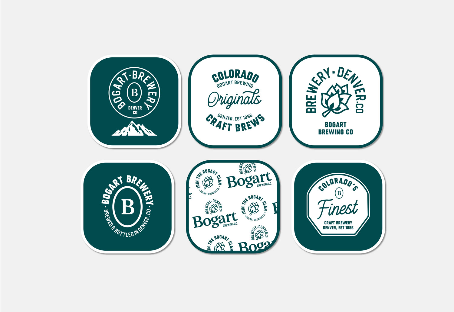 Bogart brewery craft brewery branding coasters design cans mockup Kalistostudio craft beer design